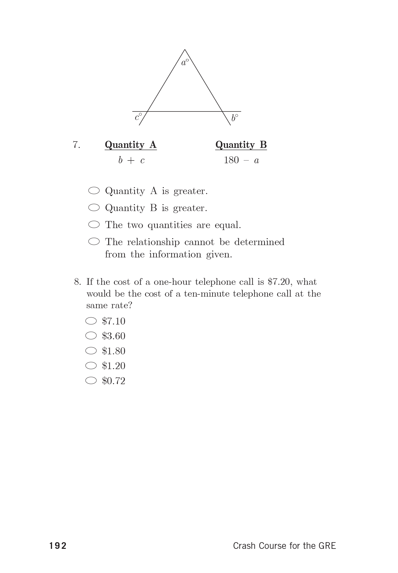Extended ebook content for Crash Course for the GRE, 6th Edition: Math